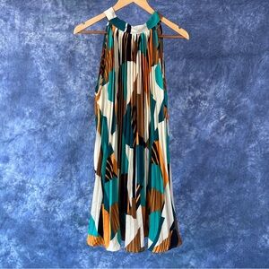 SHEIN Multicolor Geometric Halter Dress
